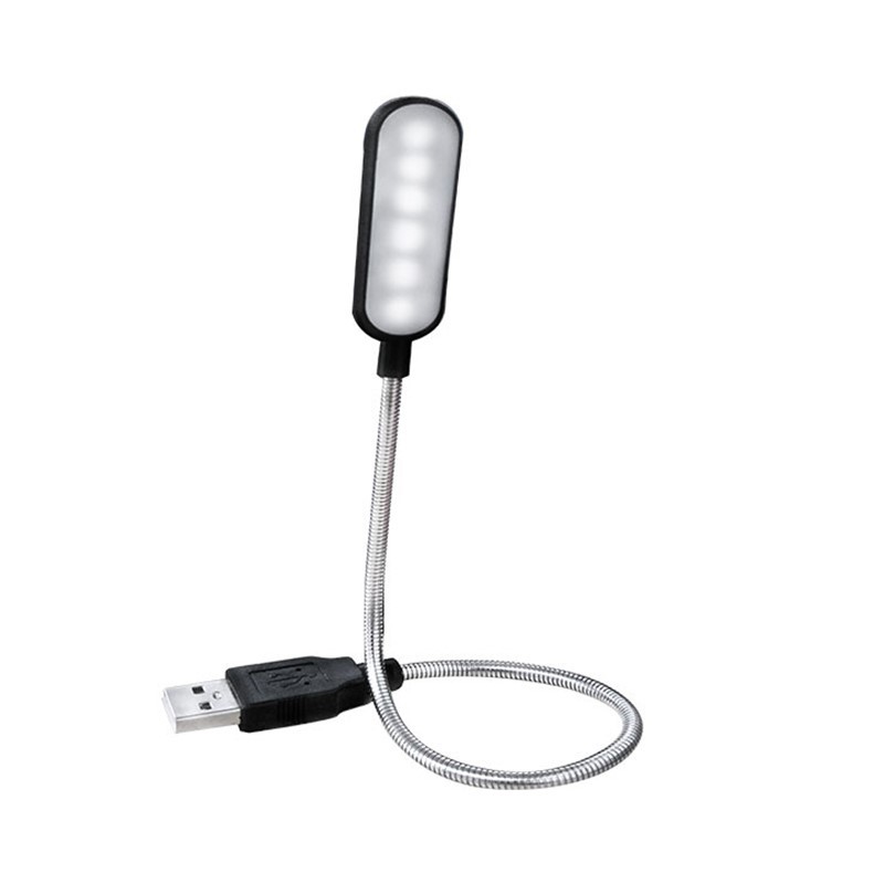 Photography Lighting Book - Mini 4-LED-Buchlampe, tragbar, USB-Lese-Nachtlampe, weiß/warme Farbe,