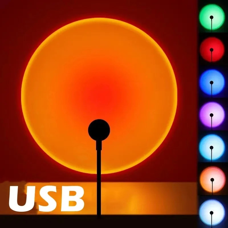 Photography Lighting Wall - USB Sonnenuntergang Projektionslampe Regenbogen Atmosphäre Nachtlicht