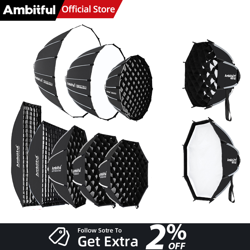 Photography Lighting Grid - AMBITFUL Q3/Q7/Q9 Serie Schnellverschluss-Softbox 40cm 60cm