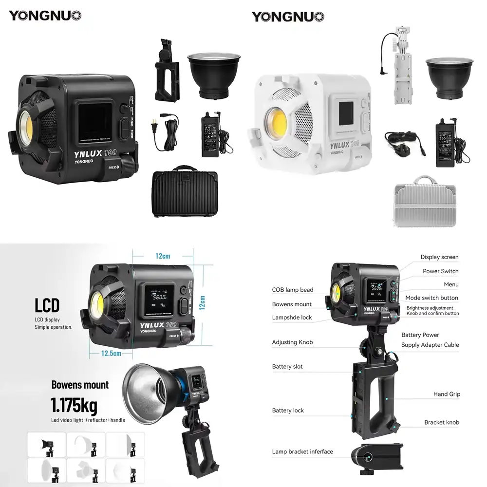 Lighting In Photography - YONGNUO YNLUX100 100W 3200K-5600K Kompaktes Handgehaltenes