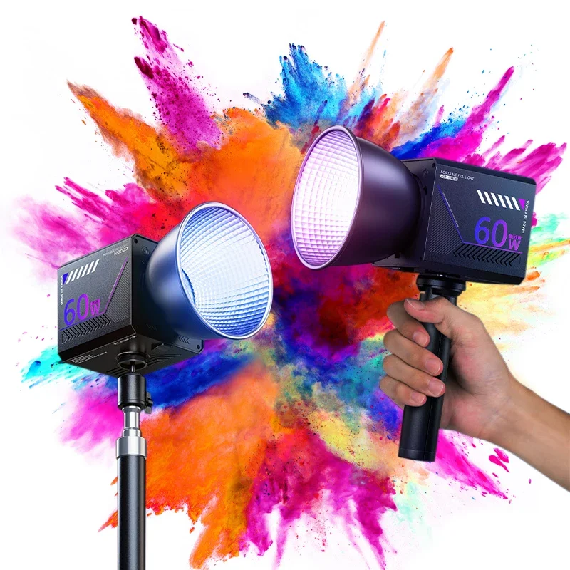 Photography Lighting Grid - RGB-Videoleuchte, tragbare LED-Fotografie-Studioleuchte mit 10.000 mAh,