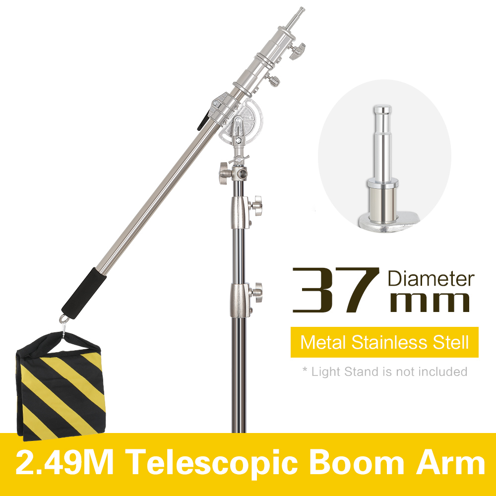 Photography Lighting Box - 2,49 m Länge Kreuzarm Edelstahl Kit