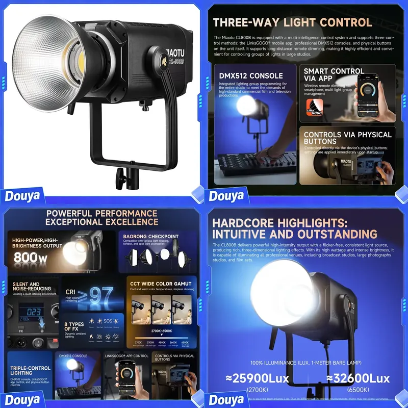 Photography Lighting Direction - MIAOTU Direktvertrieb CL-800B 800W Bi-Color LED