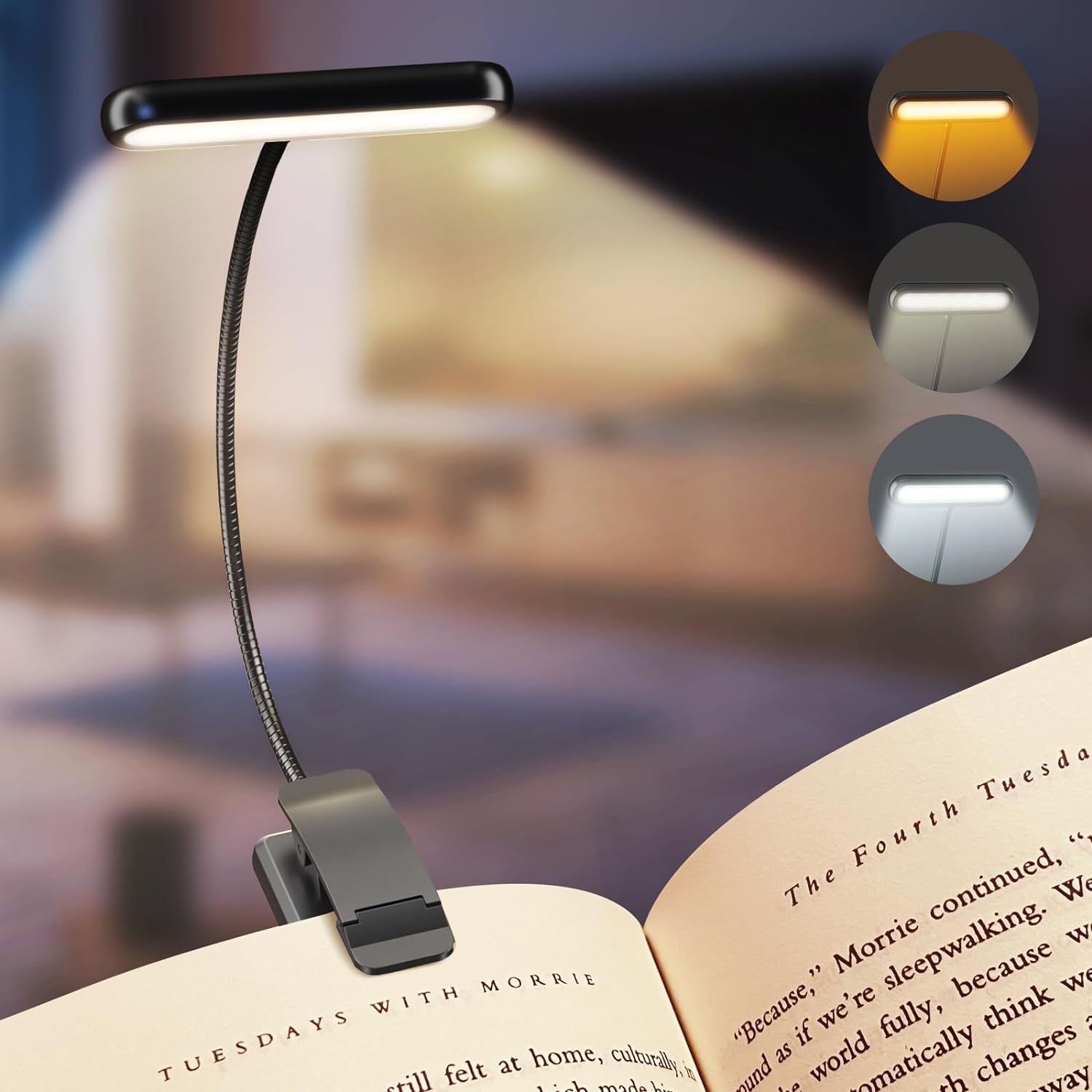 Photography Lighting Book - 14-LED-Buchlampe USB-Aufladbare Leselampe Warmweiß Kaltweiß Tageslicht