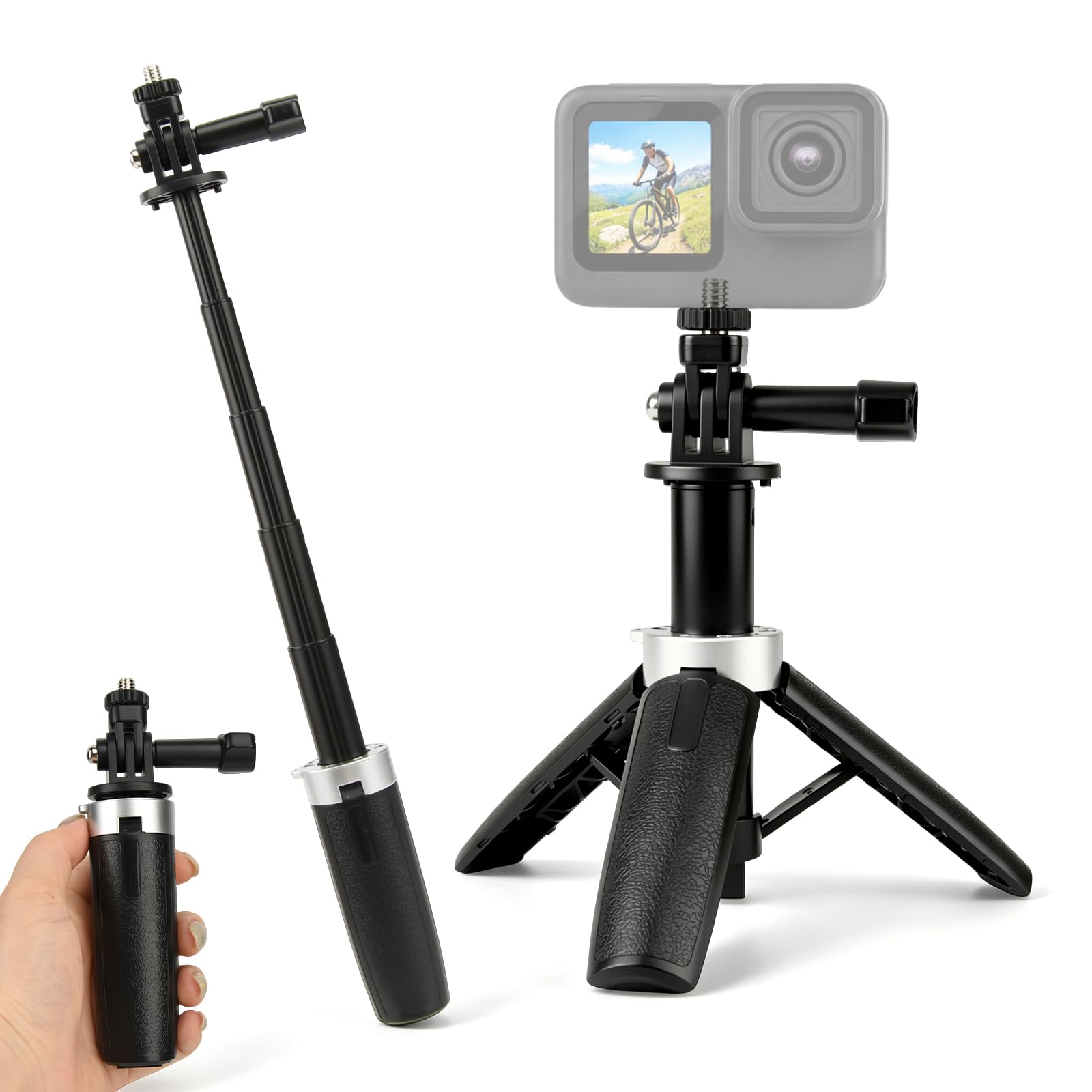 Gopro Action Camera Hero 13 Black - Mini ausziehbares Stativ, faltbares Stativ, tragbares