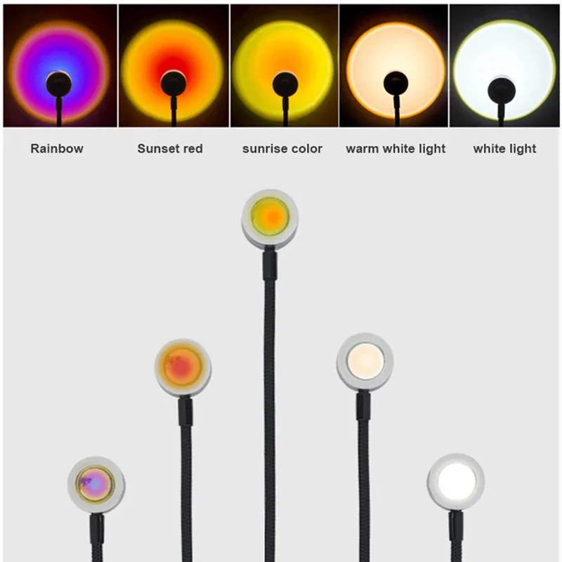 Photography Lighting Wall - Projektionslampe USB Sonnenuntergang Regenbogen Atmosphäre Nachtlicht