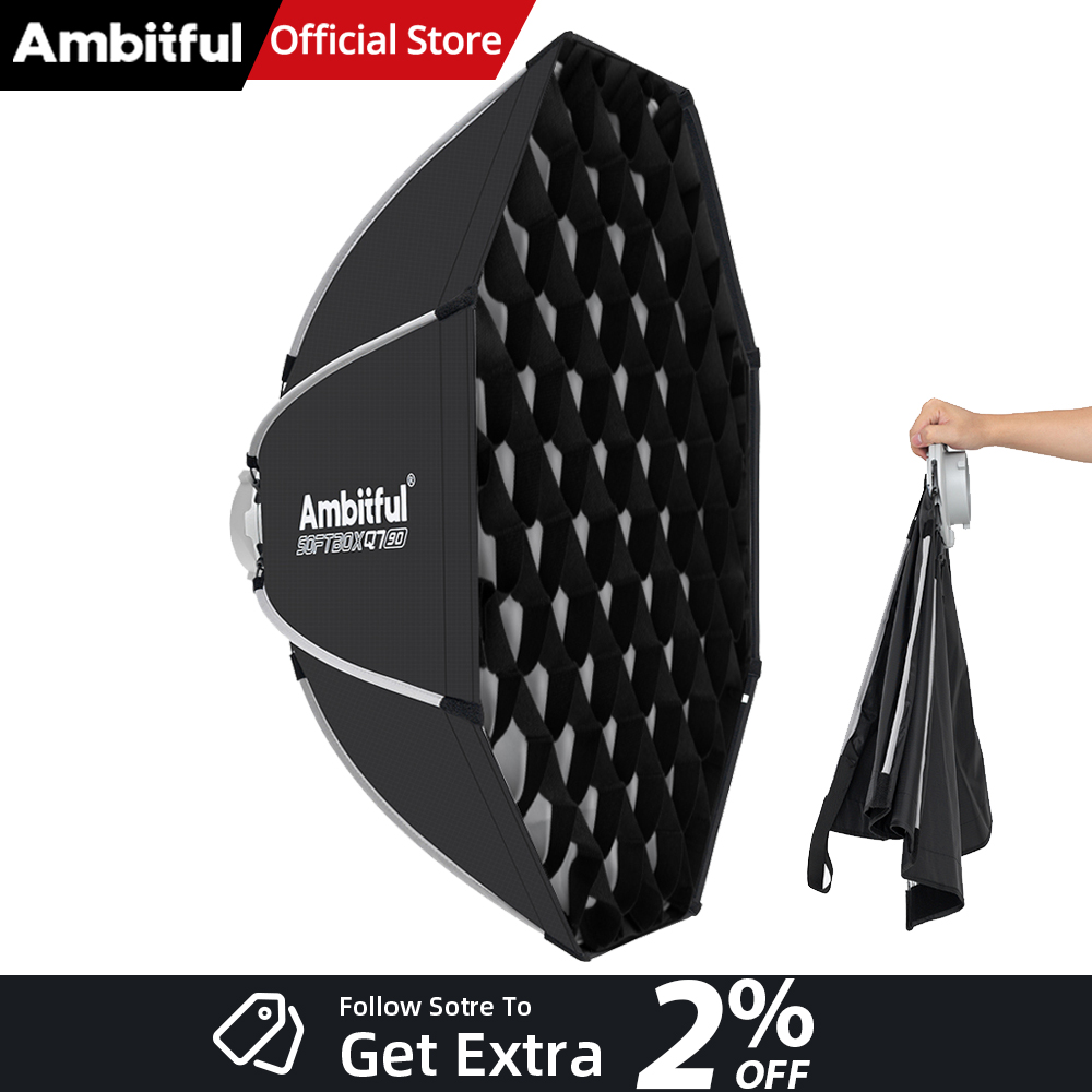 Photography Lighting Box - AMBITFUL Q7II 55/65/90cm Bowens Mount Oktagonale