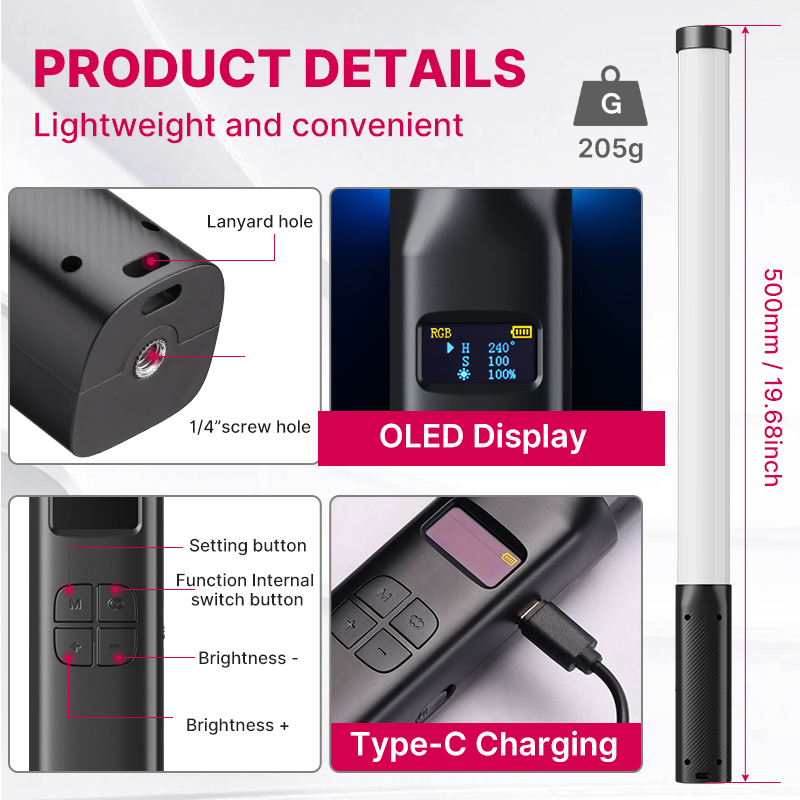 Ulanzi VL119 Handheld RGB Bunt – Photography Lighting Grid Bewertung und Preis