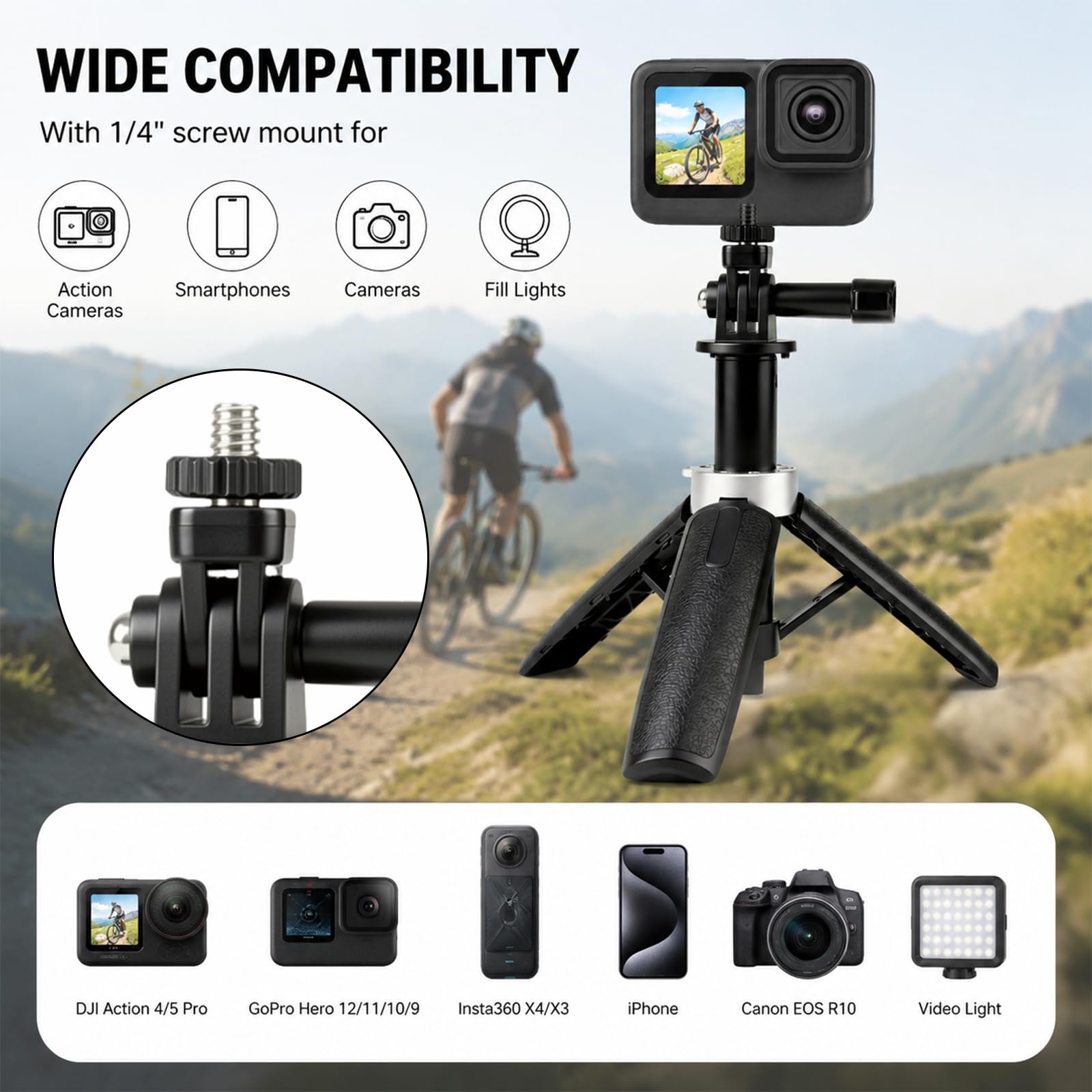 Mini ausziehbares Stativ, falt – Gopro Action Camera Hero 13 Black Bewertung und Preis
